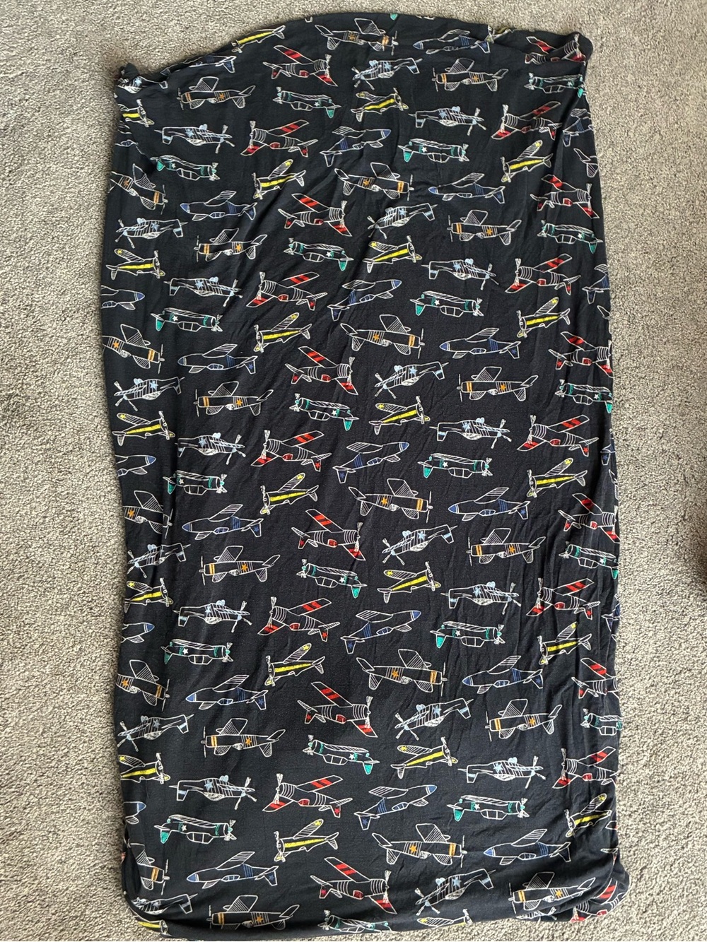 Little Sleepies Airplane Print crib Sheet